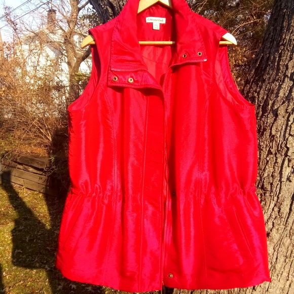 Coldwater Creek Metallic Sleeveless Jacket - Picture 1 of 5